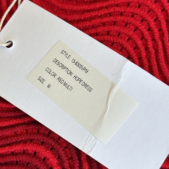 NWT Torn by Ronny Kobo Hope Dress in Red Multi, M - Picture 11 of 16